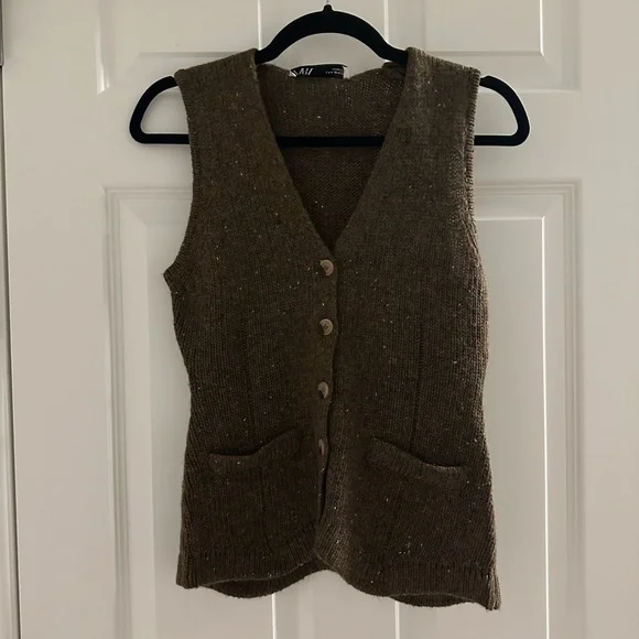 Zara Brown Knit Vest Top - Picture 1 of 1